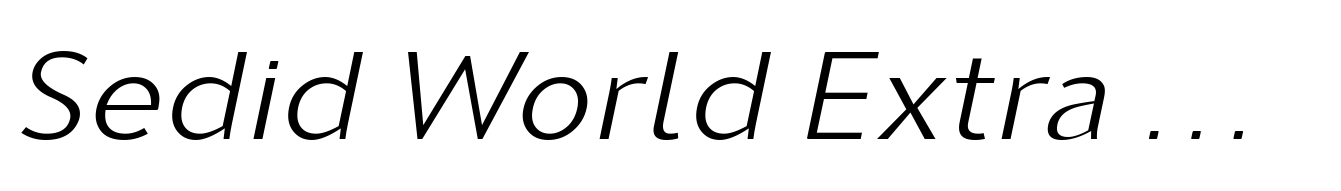 Sedid World Extra Light Italic Exp